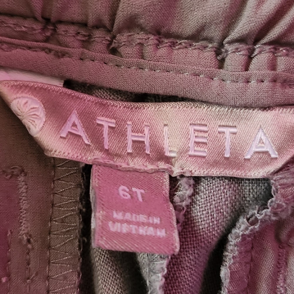 Athleta 100% Linen Elastic Waist Pants - Picture 4 of 7
